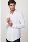 Tudors Slim Fit Dar Kesim Uzun Kol Dökümlü Viskon Şık Erkek Beyaz Gömlek-26909-beyaz