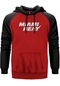 Miami Heat White Kırmızı Renk Reglan Kol Sweatshirt Kırmızı