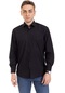Erkek Regular Kalıp Cepli Yüksek Kalite Klasik Dakron Kumaş Gömlek 2316 - Siyah