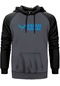 Rafael Nadal Blue Logo Text Gri Renk Reglan Kol Sweatshirt