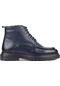 Shoetyle - Lacivert Deri Fermuarlı Erkek Bot 250-604-873 Lacivert