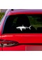 Köpek Balığı Sticker - Araba Sticker - 20cmx8cm - Beyaz