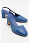 S3 Kot Mavi Kadın Topuklu Ayakkabı