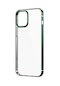 Noktaks - iPhone Uyumlu 12 Pro - Kılıf Arkası Şeffaf Kenarları Renkli Pixel Kapak - Açık Yeşil