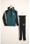 Unisex Dalgıç Kumaş Spor Çocuk Eşofman Takımı Esf.2525 Koyu Yeşil
