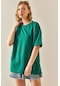 Xhan Zümrüt Yeşili Oversize Basic T Shirt 3yxk1 47087 44