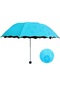 Hyt Üçe Katlanır Şemsiye Su Sıçramalı Şemsiye, Manuel Şemsiye, Çift Amaçlı Katlanır Şemsiye İle Buluşuyor-beyaz - Lacivert