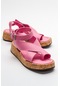 Luvishoes Sary Pembe Kadın Sandalet