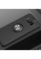 Kilifone - Samsung Uyumlu Galaxy S8 Plus - Kılıf Yüzüklü Auto Focus Ravel Karbon Silikon Kapak - Siyah