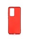 Noktaks - Huawei Uyumlu Huawei P40 Pro - Kılıf Mat Renkli Esnek Premier Silikon Kapak - Kırmızı