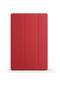 Noktaks - Samsung Galaxy Uyumlu Samsung Galaxy Tab A8 10.5 Sm-x200 2021 - Kılıf Smart Cover Stand Olabilen 1-1 Uyumlu Tablet Kılıfı - Kırmızı