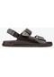 Sandals Factory Lorenza Erkek Kahverengi Hakiki Deri Sandalet Ayakkabı 60 17627 Erk Sndlt Y24