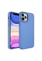 Mutcase - İphone Uyumlu İphone 12 Pro - Kılıf Metal Çerçeve Ve Buton Tasarımlı Silikon Luna Kapak - Lavendery Gray