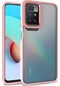 Ekılıf - Xiaomi Redmi Note 11t 5g Uyumlu Kılıf Arkası Şeffaf Kamera Çevresi Parlak Zıt Renkli Flora Kapak - Rose Gold