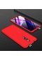 Noktaks - Xiaomi Uyumlu Xiaomi Mi 9t / Mi 9t Pro - Kılıf 3 Parçalı Parmak İzi Yapmayan Sert Ays Kapak - Kırmızı