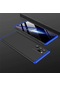 Kilifone - Samsung Uyumlu Galaxy Note 20 Ultra - Kılıf 3 Parçalı Parmak İzi Yapmayan Sert Ays Kapak - Siyah-mavi