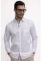 Tudors Klasik Fit Rahat Kesim Pamuklu Kolay Ütülenebilir Baskılı Erkek Beyaz Gömlek-26629-beyaz