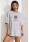 Unisex Majestic Baskılı T-shirt Gri