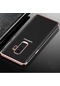Kilifone - Samsung Uyumlu Galaxy J8 - Kılıf Dört Köşesi Renkli Arkası Şefaf Lazer Silikon Kapak - Rose Gold