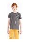 Tommy Life Koyu Gri Baskı Detaylı O Yaka Standart Kalıp Erkek Çocuk T-shirt - 11131 Koyu Gri