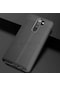 Kilifone - Xiaomi Uyumlu Redmi Note 8 Pro - Kılıf Deri Görünümlü Auto Focus Karbon Niss Silikon Kapak - Siyah