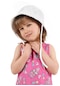 Luess Kız Çocuk Çiçek Desenli Ekru Havlu Bucket Şapka - Ekru