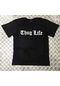 Unisex Siyah Tupac Thug Lıfe Baskılı T-shirt SIYAH Siyah