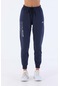 Maraton Sportswear Comfort Kadın Ribana Paça Basic Açık Lacivert Pantolon 21176-açık Lacivert