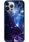 İphone Uyumlu 13 Pro Kılıf Hd Desen Baskılı Arka Kapak + Kırılmaz Cam - Galaksi