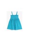Koton Elbise Çiçekli Askılı Gipe Detaylı Mavi Desenli 3smg80021ak 3SMG80021AK6D0