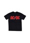 Unisex Siyah Ac-dc Baskılı T-shirt SIYAH