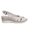Mammamia D24ys-1390 Kadın Dolgu Topuk Sandalet Gri-gri