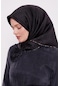 Antrasit Benekli Twill İpek Eşarp Antrasit
