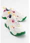 Luvishoes Lecce Beyaz Yeşil Multi Kadın Spor Ayakkabı