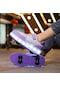 Snapbuy Led İşıklı Şarjlı, 4 Tekerlekli Çocuk Paten Ayakkabı, Gizli Tekerlekli Spor Ayakkabı Açık Mor