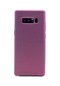 Noktaks - Samsung Galaxy Uyumlu Note 8 - Kılıf Mat Renkli Esnek Premier Silikon Kapak - Mürdüm