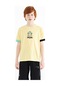 Tommy Life Sarı Kol Ucu Renkli Detaylı Baskılı Oversize Erkek Çocuk T-shirt - 11137 Sarı