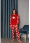 Kadın Kışlık Polar Pijama Takımı Peluş Desenli Takım Tampap 312358- 1237