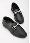 Taşlı Toka Aksesuarlı Siyah Kadın Günlük Ayakkabı Casual-2685-siyah