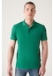 Avva Erkek Yeşil %100 Mısır Pamuğu Standart Fit Normal Kesim 3 Düğmeli Polo Yaka T-Shirt B001027