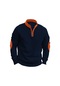 Sonbahar Vintage Dikiş Sıcak Polar Sweatshirt Erkek Kapşonlular Kış Modası Gevşek Fermuarlı Stand Yaka Kapşonlu Erkek Rahat Sweatshirtler Lacivert