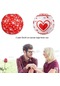 30 Cm Beyaz Kırmızı Renk Kalpli Sevgililer Günü Kağıt Fener 2 Adet