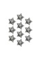 Suntek Yılbaşı 10x Yıldızı Kolye Düğün Dekoratif Gelin Duş Pentagram Gri