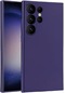 Ekılıf - Samsung Galaxy S24 Ultra Uyumlu Kılıf Mat Soft Premier Silikon Kapak - Lacivert
