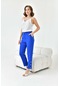 Ftz Women Kadın Dar Paça Düğmeli Pantolon Saks Mavi 30779-Saks Mavi Saks