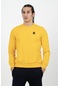 Maraton Sportswear Regular Erkek Bisiklet Yaka Uzun Kol Basic Sarı Sweatshirt 21703-sarı
