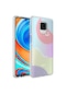 Ekılıf - Xiaomi Redmi Note 9 Pro Uyumlu - Kılıf Airbag Kenarlı Renkli Desenli Silikon Elegans Kapak - No7