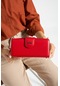 Grande 2723 Hakiki Deri Kadın Kartlıklı Kağıt & Bozuk Para Bölmeli Model Şık Kartlık Cüzdan Kırmızı