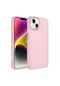Noktaks - iPhone Uyumlu 14 - Kılıf Metal Çerçeve Ve Buton Tasarımlı Silikon Luna Kapak - Pembe