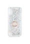 Kilifone - Samsung Uyumlu Galaxy A01 - Kılıf Yüzüklü Simli Sıvılı Milce Kapak - Gümüş